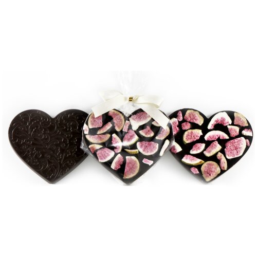 Czekolady - sklep Serce z ciemnej czekolady z figami