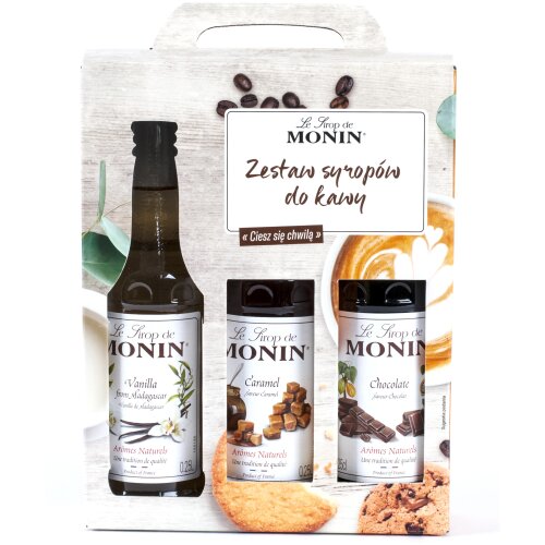 Syropy do kawy Zestaw syropów Monin 3x250 ml